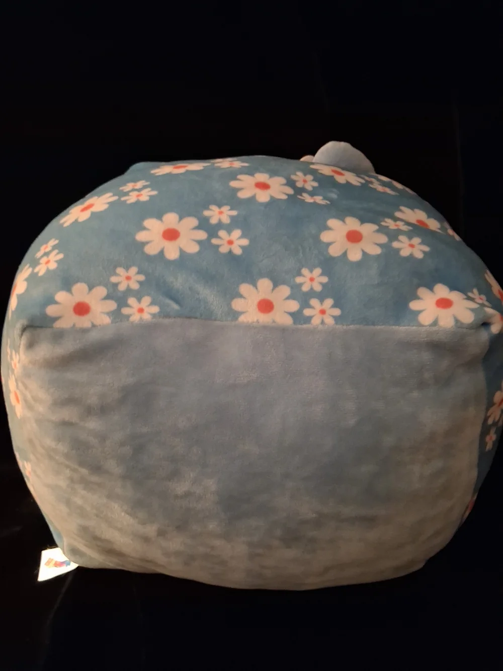Moosh-Moosh Blue Floral Cat Plush Pillow with Daisy Accent
